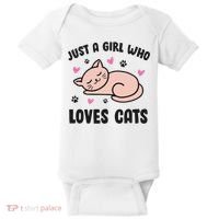 Just A Girl Who Loves Cats Baby Bodysuit thumb 0