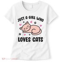 Just A Girl Who Loves Cats Women's T-Shirt thumb 0