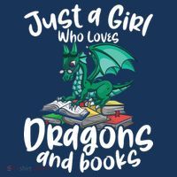 Just A Girl Who Loves Dragons And Books Reading Dragon T-Shirt thumb 7