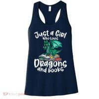 Just A Girl Who Loves Dragons And Books Reading Dragon Women's Tank Top thumb 0