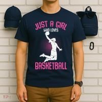 Just A Girl Who Loves Basketball T-Shirt thumb 6