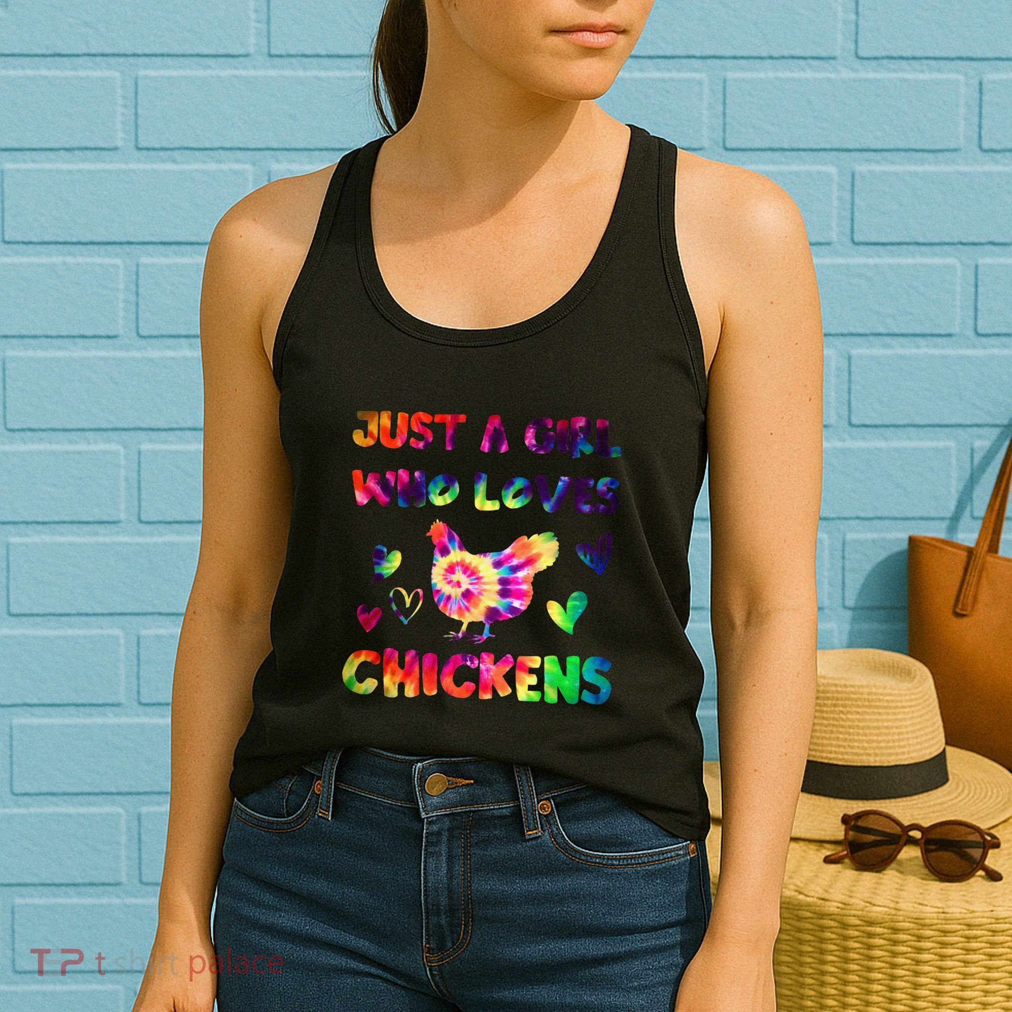 Just A Girl Who Loves Chickens Girl Farmer (3) Women's Tank Top