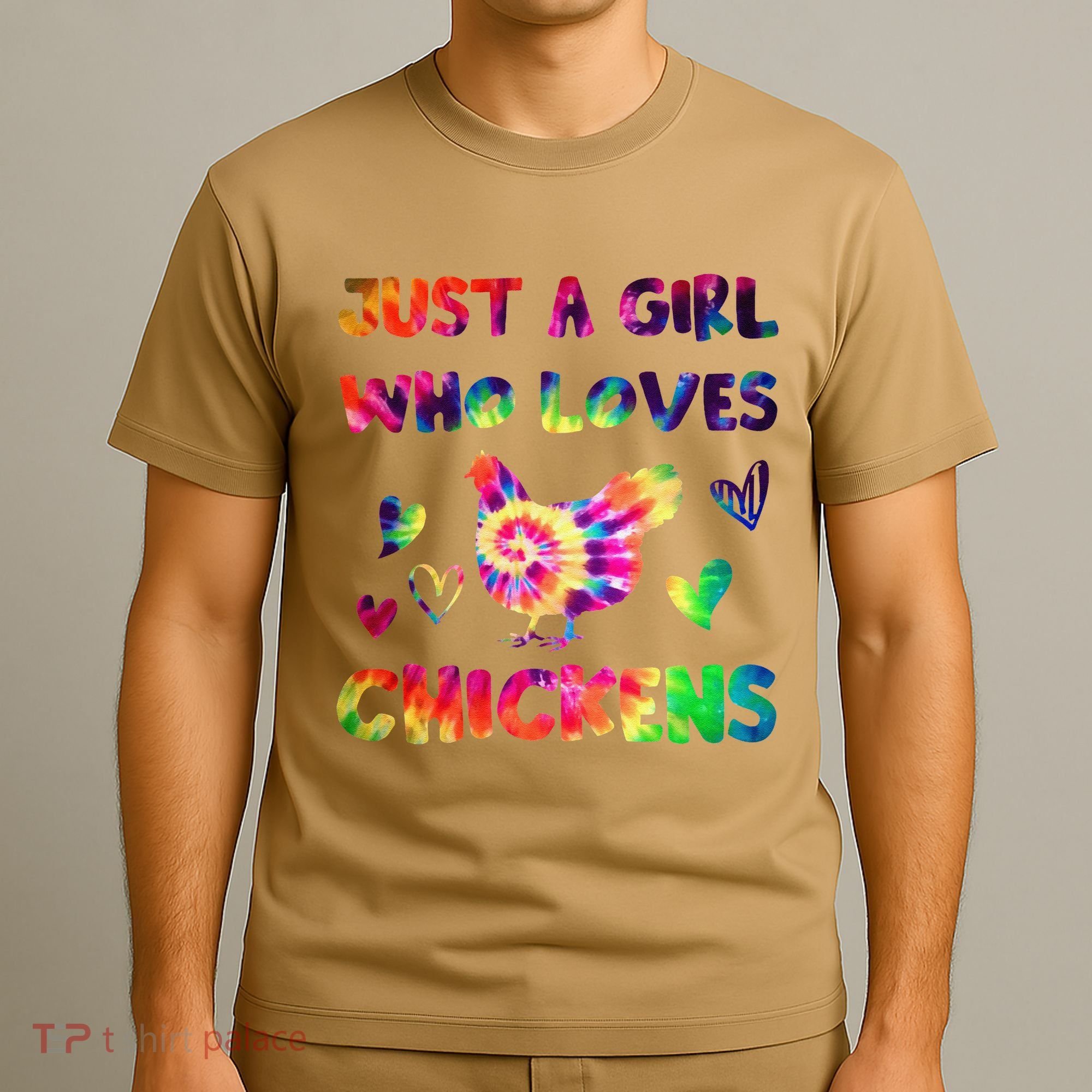 Just A Girl Who Loves Chickens Girl Farmer (3) T-Shirt