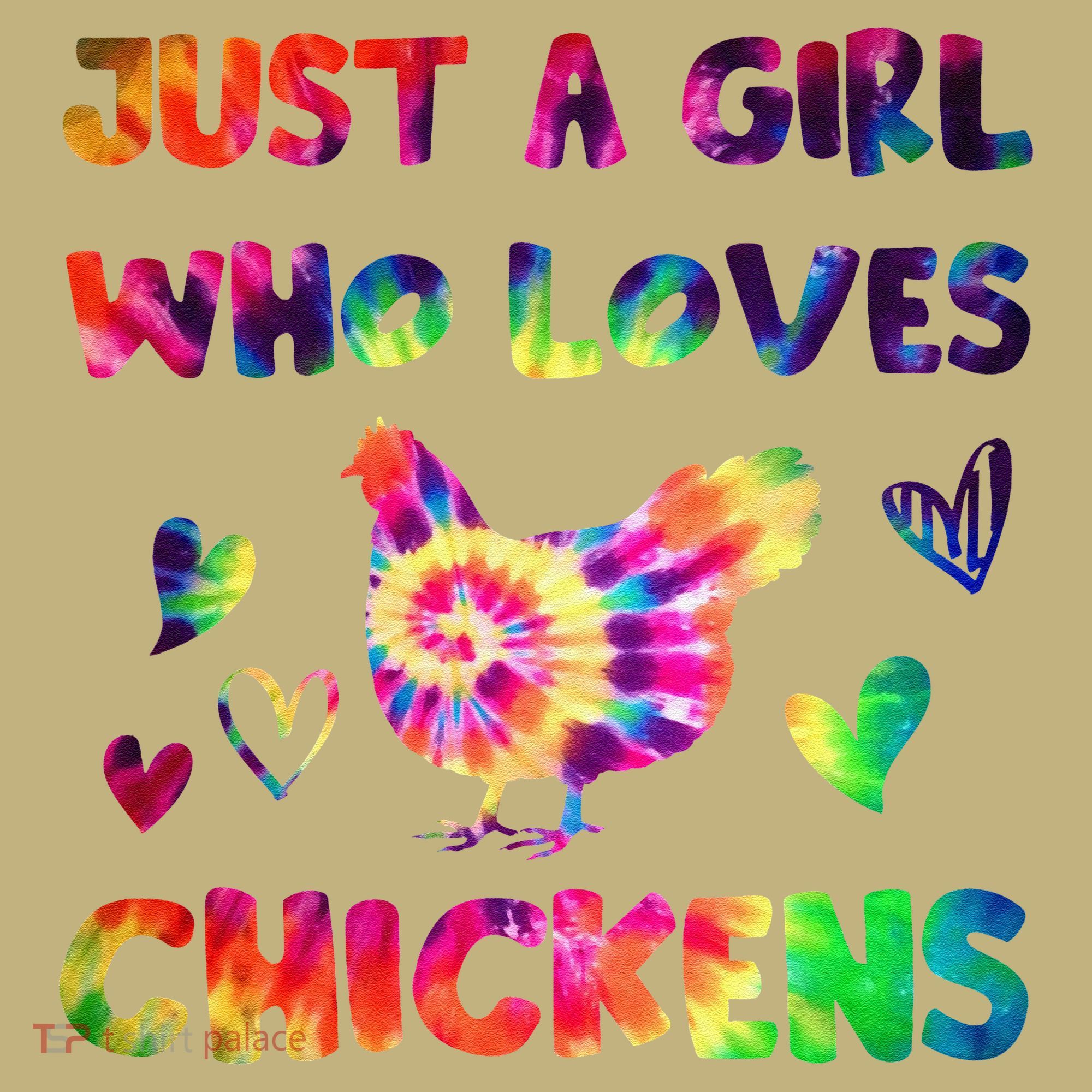 Just A Girl Who Loves Chickens Girl Farmer (3) T-Shirt