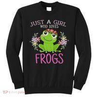 Just A Girl Who Loves Frogs Frogs Lover Sweatshirt thumb 0