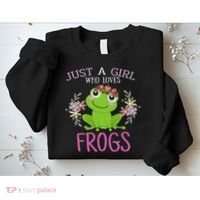 Just A Girl Who Loves Frogs Frogs Lover Sweatshirt thumb 2