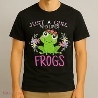 Just A Girl Who Loves Frogs Frogs Lover T-Shirt thumb 3