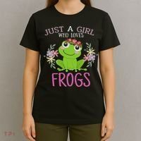 Just A Girl Who Loves Frogs Frogs Lover T-Shirt thumb 4