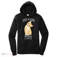 Just A Girl Who Loves Cats Gift For Cat Lover Gift Women's Hoodie thumb 0
