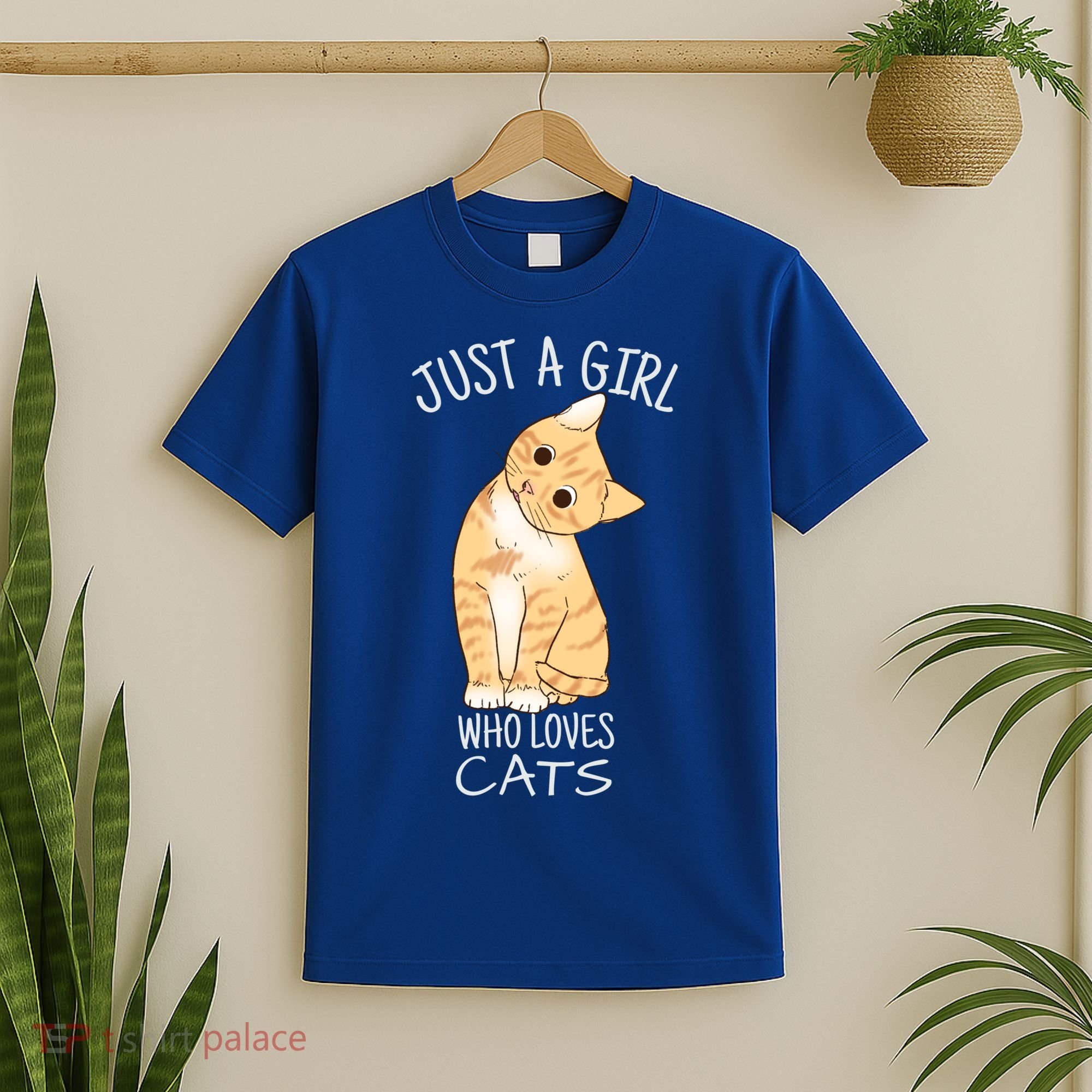 Just A Girl Who Loves Cats Gift For Cat Lover Gift T-Shirt