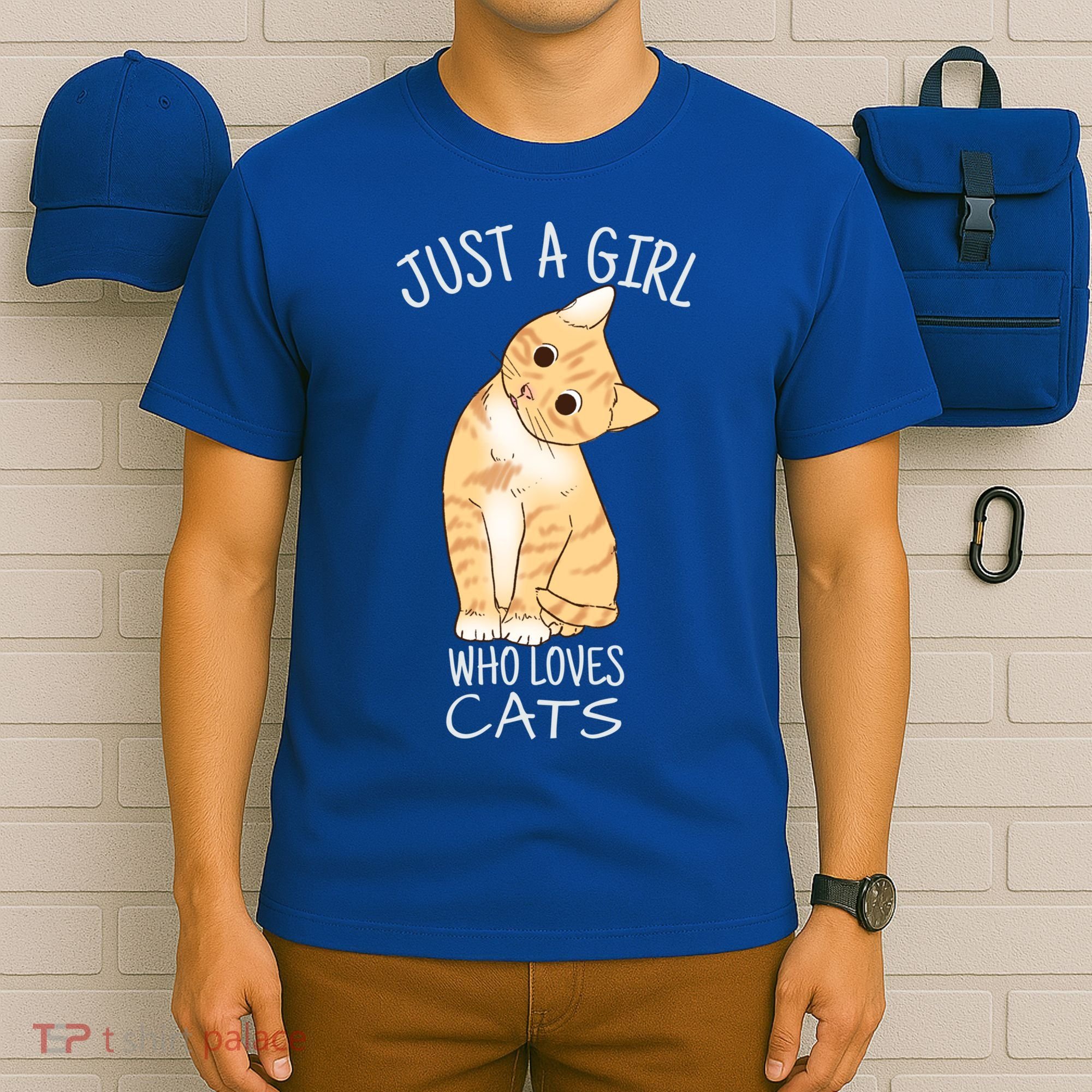 Just A Girl Who Loves Cats Gift For Cat Lover Gift T-Shirt