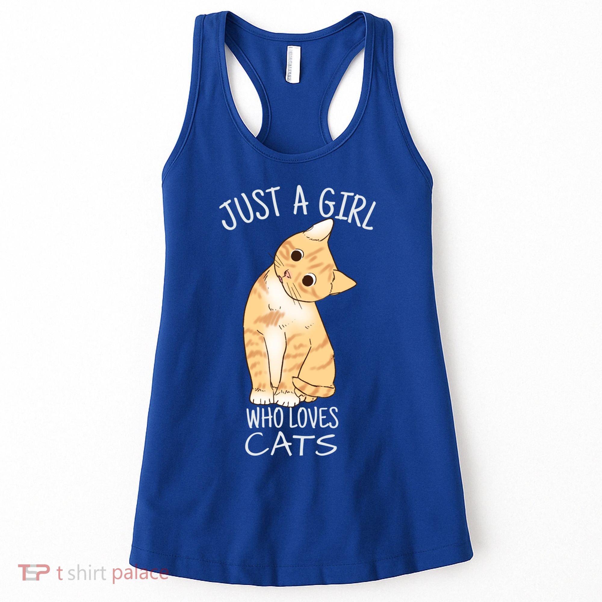 Just A Girl Who Loves Cats Gift For Cat Lover Gift Women's Tank Top