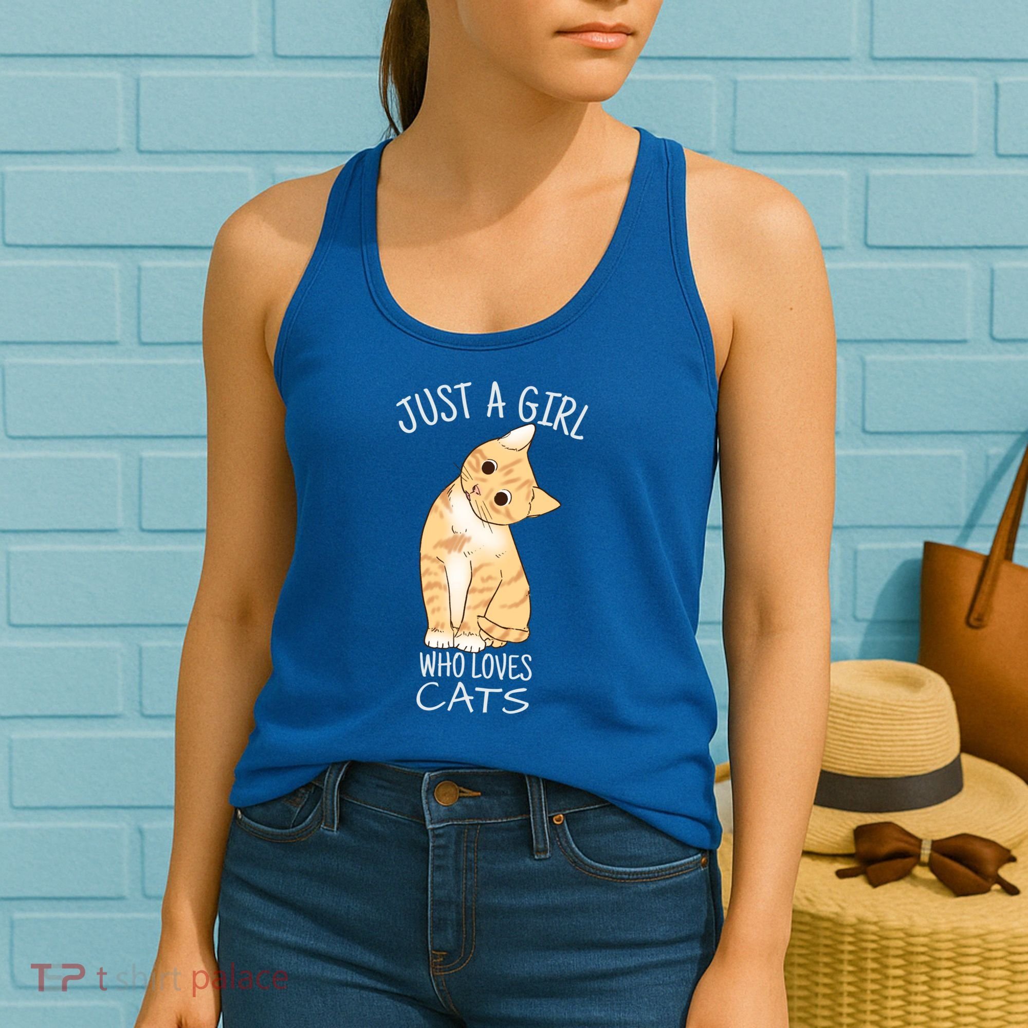 Just A Girl Who Loves Cats Gift For Cat Lover Gift Women's Tank Top