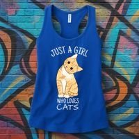 Just A Girl Who Loves Cats Gift For Cat Lover Gift Women's Tank Top thumb 3