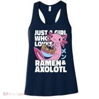 Just A Girl Who Loves Ramen & Axolotl Funny Cute Women's Tank Top thumb 0