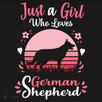 Just A Girl Who Loves German Shepherd Dog Long Sleeve Shirt thumb 2