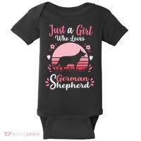 Just A Girl Who Loves German Shepherd Dog Baby Bodysuit thumb 0