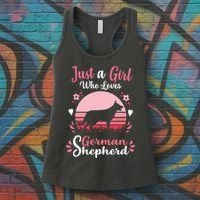Just A Girl Who Loves German Shepherd Dog Women's Tank Top thumb 3