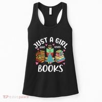 Just A Girl Who Loves Books Funny Books Lovers Women's Tank Top thumb 0