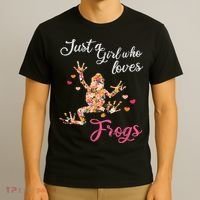 Just A Girl Who Loves Frogs T-Shirt thumb 3