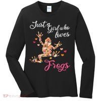 Just A Girl Who Loves Frogs Women's Long Sleeve Shirt thumb 0