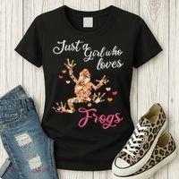 Just A Girl Who Loves Frogs Women's T-Shirt thumb 3