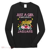 Just A Girl Who Loves Jaguars Funny Long Sleeve Shirt thumb 0