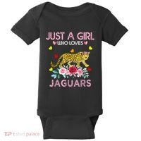 Just A Girl Who Loves Jaguars Funny Baby Bodysuit thumb 0