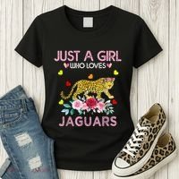 Just A Girl Who Loves Jaguars Funny Women's T-Shirt thumb 3