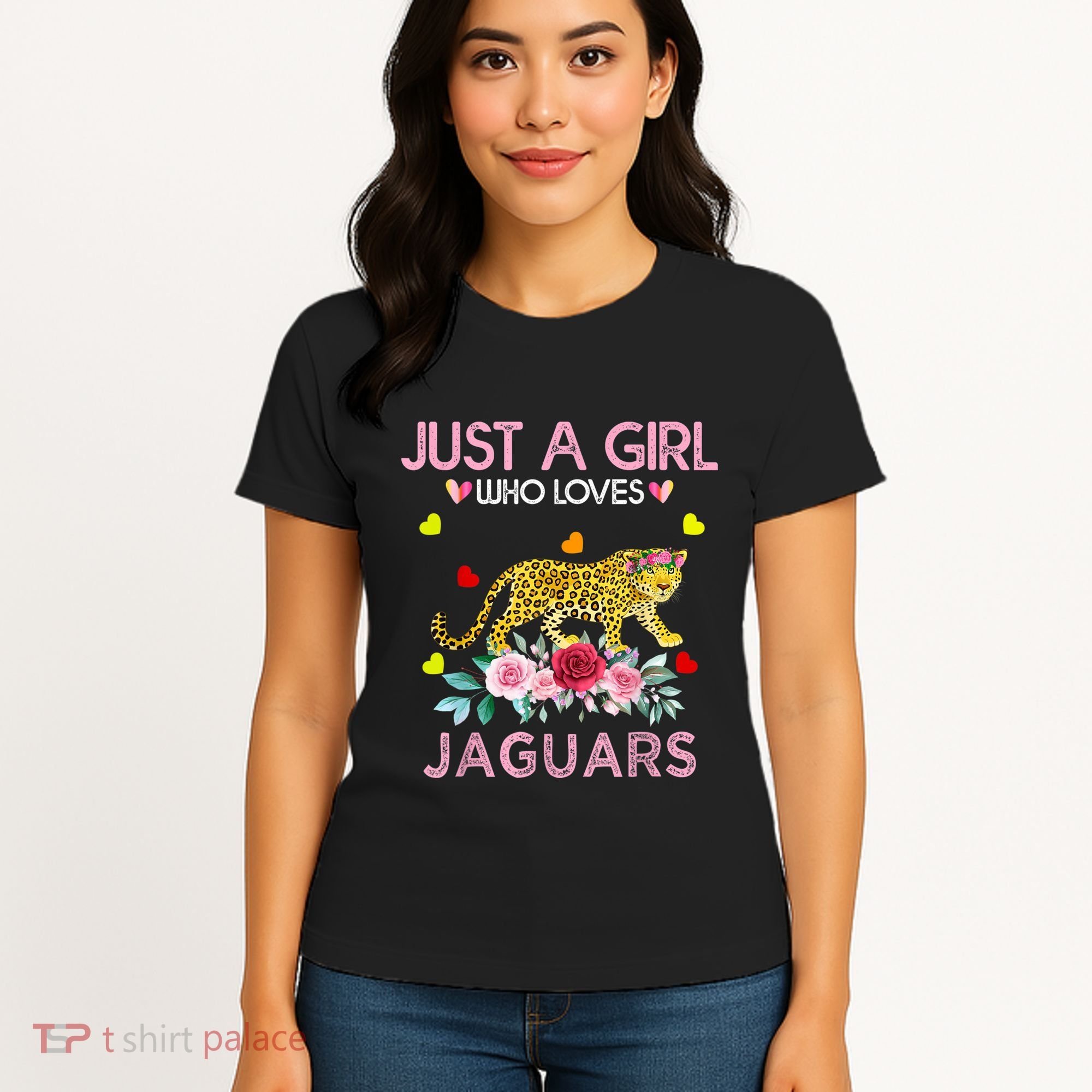 Just A Girl Who Loves Jaguars Funny Women's T-Shirt