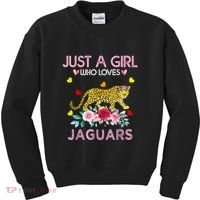 Just A Girl Who Loves Jaguars Funny Kids Sweatshirt thumb 0
