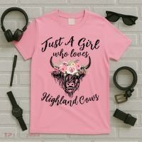 Just A Girl Who Loves Highland Cows Women T-Shirt thumb 5