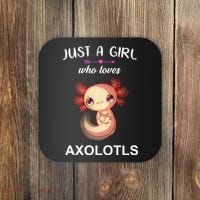 Just A Girl Who Loves Axolotls Coaster thumb 0