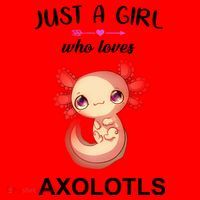 Just A Girl Who Loves Axolotls Santa Hat thumb 1