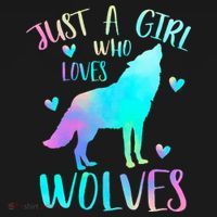 Just a Girl Who Loves wolves Watercolor Cute wolf lover T-Shirt thumb 7
