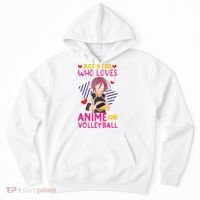 Just A Girl Who Loves Anime And Volleyball Kawaii Hoodie thumb 0