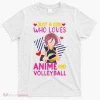 Just A Girl Who Loves Anime And Volleyball Kawaii T-Shirt thumb 0
