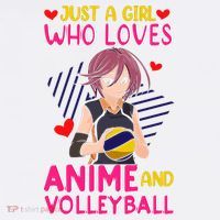 Just A Girl Who Loves Anime And Volleyball Kawaii T-Shirt thumb 7