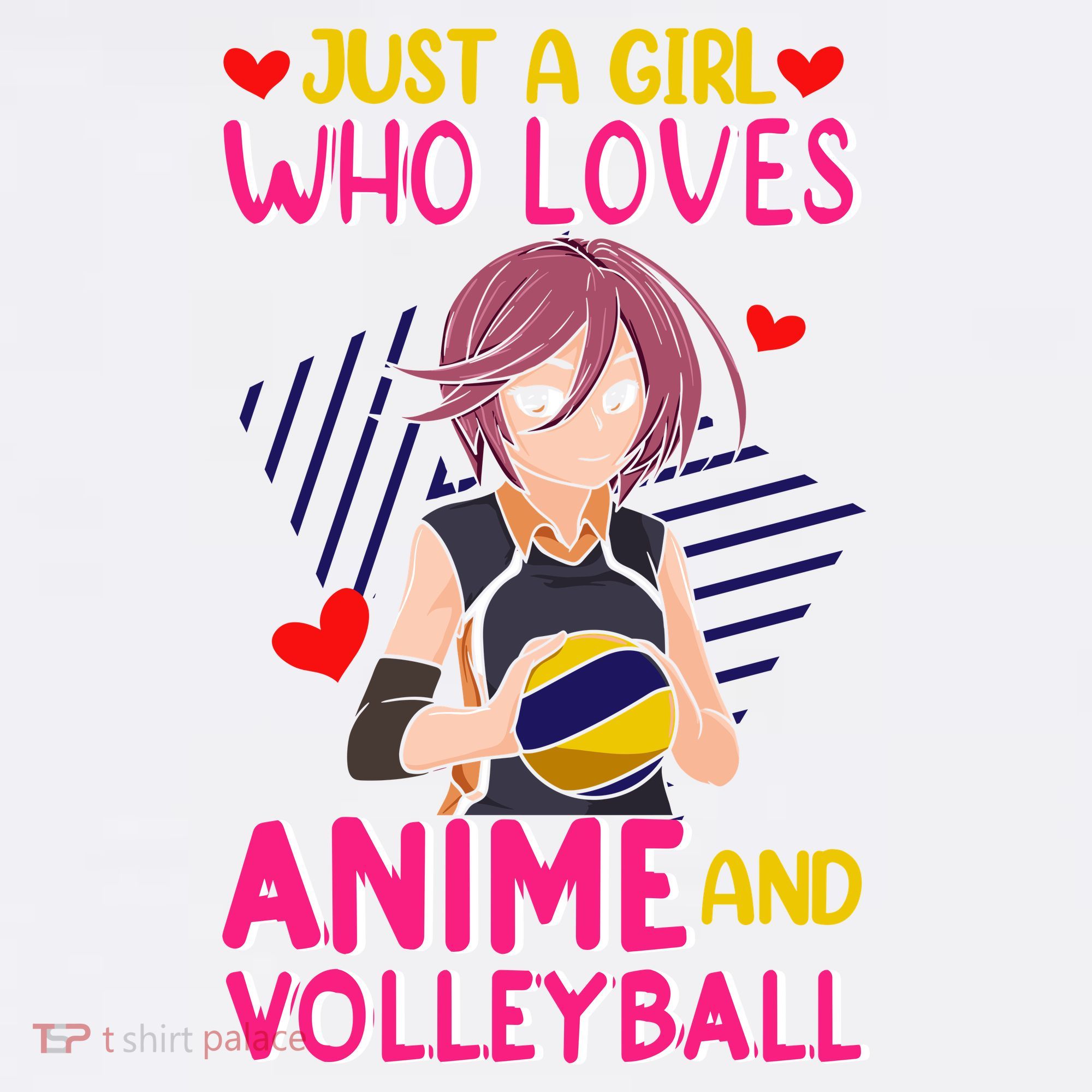 Just A Girl Who Loves Anime And Volleyball Kawaii T-Shirt