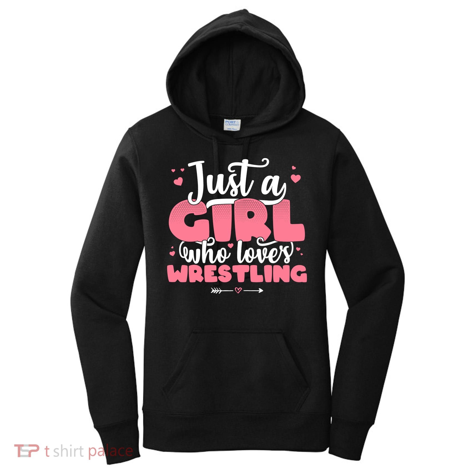 Just A Girl Who Loves Wrestling Cute Wrestler Women's Hoodie