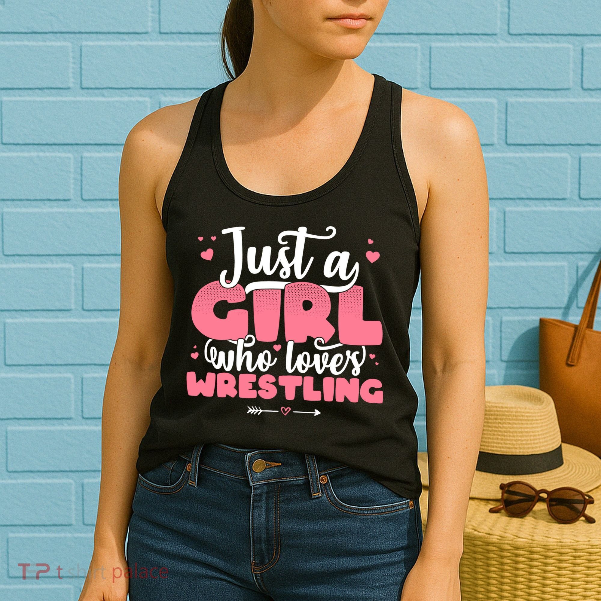 Just A Girl Who Loves Wrestling Cute Wrestler Women's Tank Top