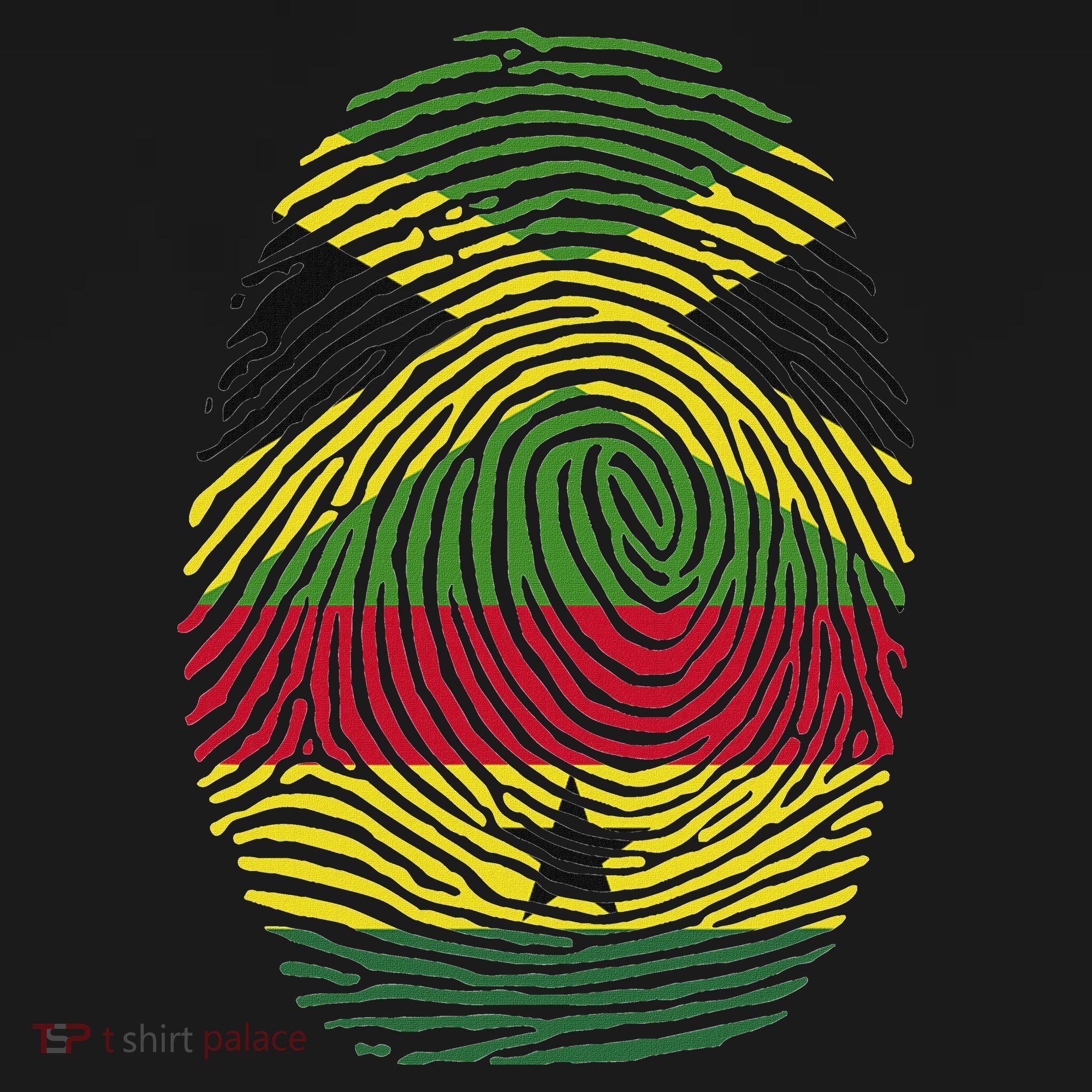 Jamaica And Ghana Fingerprint Half Jamaican Ghanaian Roots Women's Hoodie