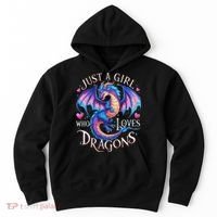 Just A Girl Who Loves Dragons Cute Dragon Hoodie thumb 0