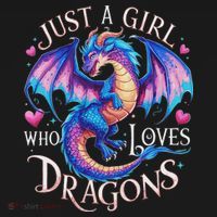 Just A Girl Who Loves Dragons Cute Dragon Long Sleeve Shirt thumb 2