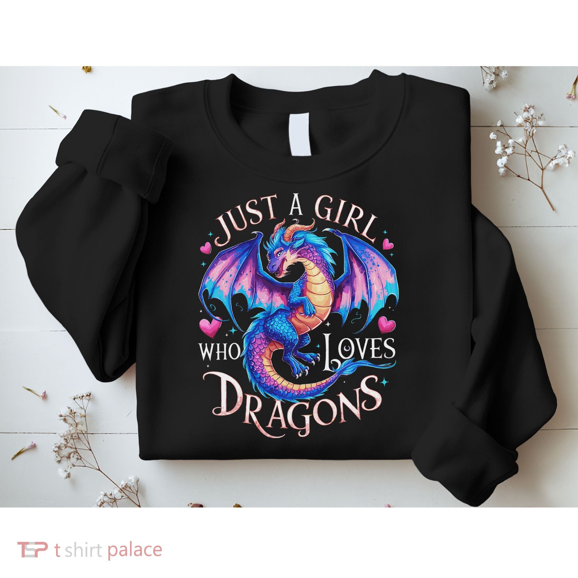 Just A Girl Who Loves Dragons Cute Dragon Sweatshirt