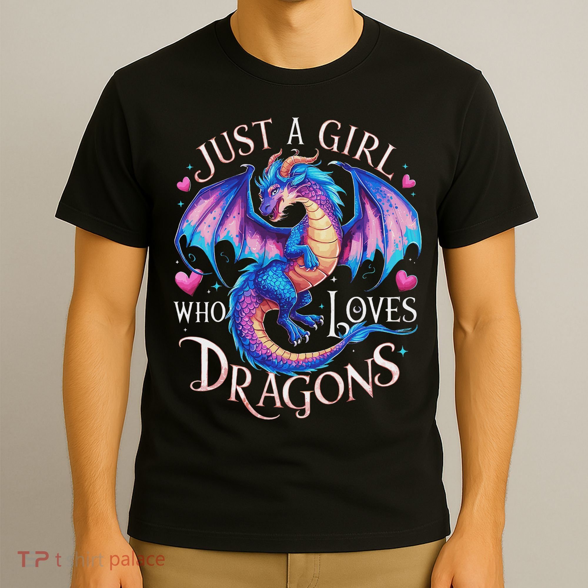 Just A Girl Who Loves Dragons Cute Dragon T-Shirt
