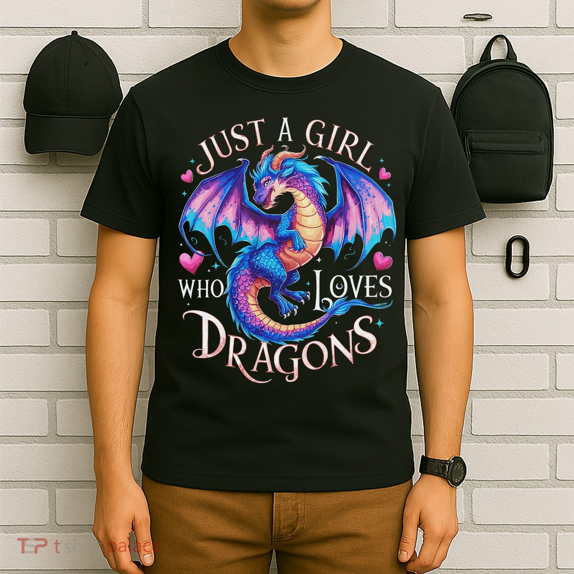 Just A Girl Who Loves Dragons Cute Dragon T-Shirt