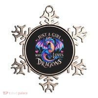 Just A Girl Who Loves Dragons Cute Dragon Ornament thumb 0