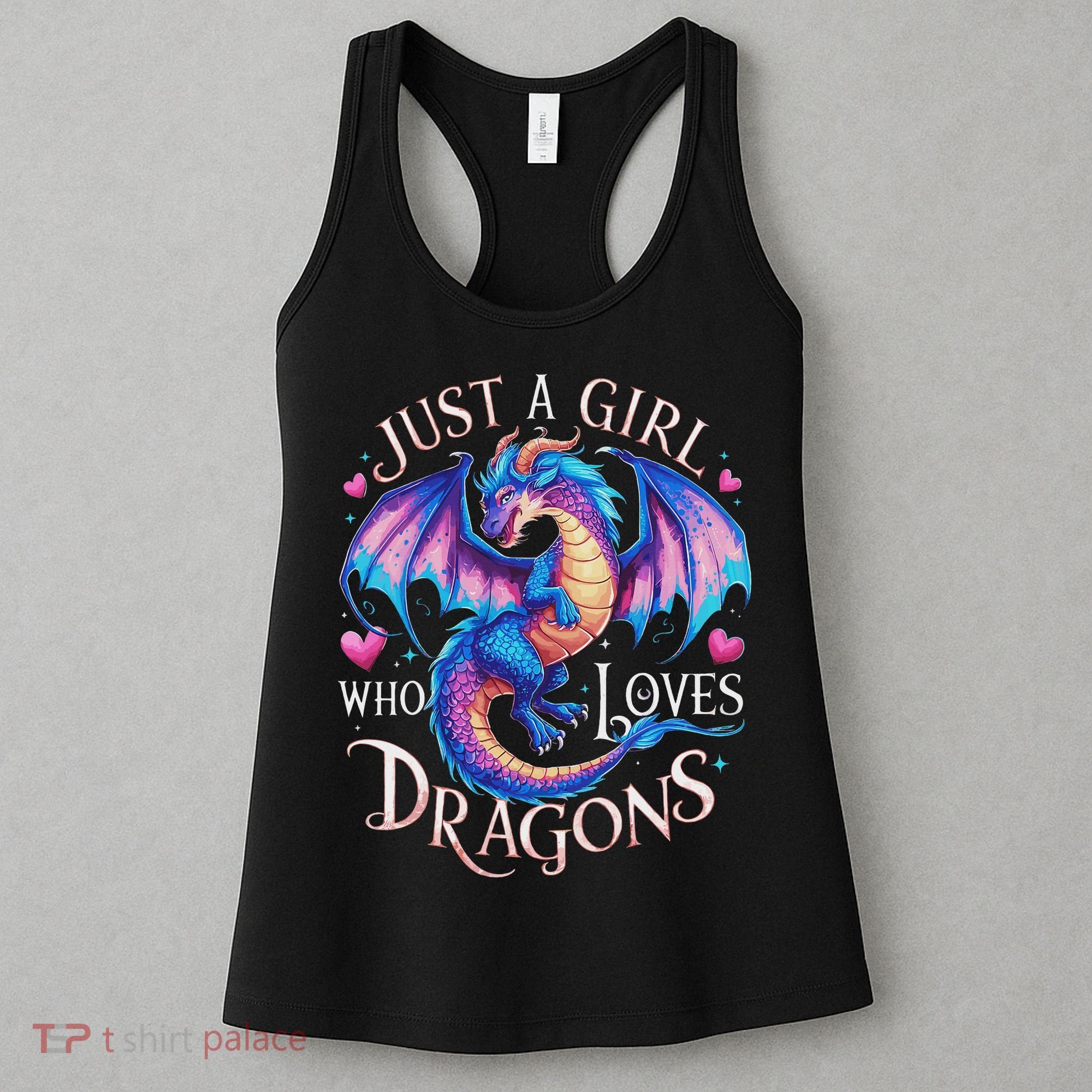 Just A Girl Who Loves Dragons Cute Dragon Women's Tank Top