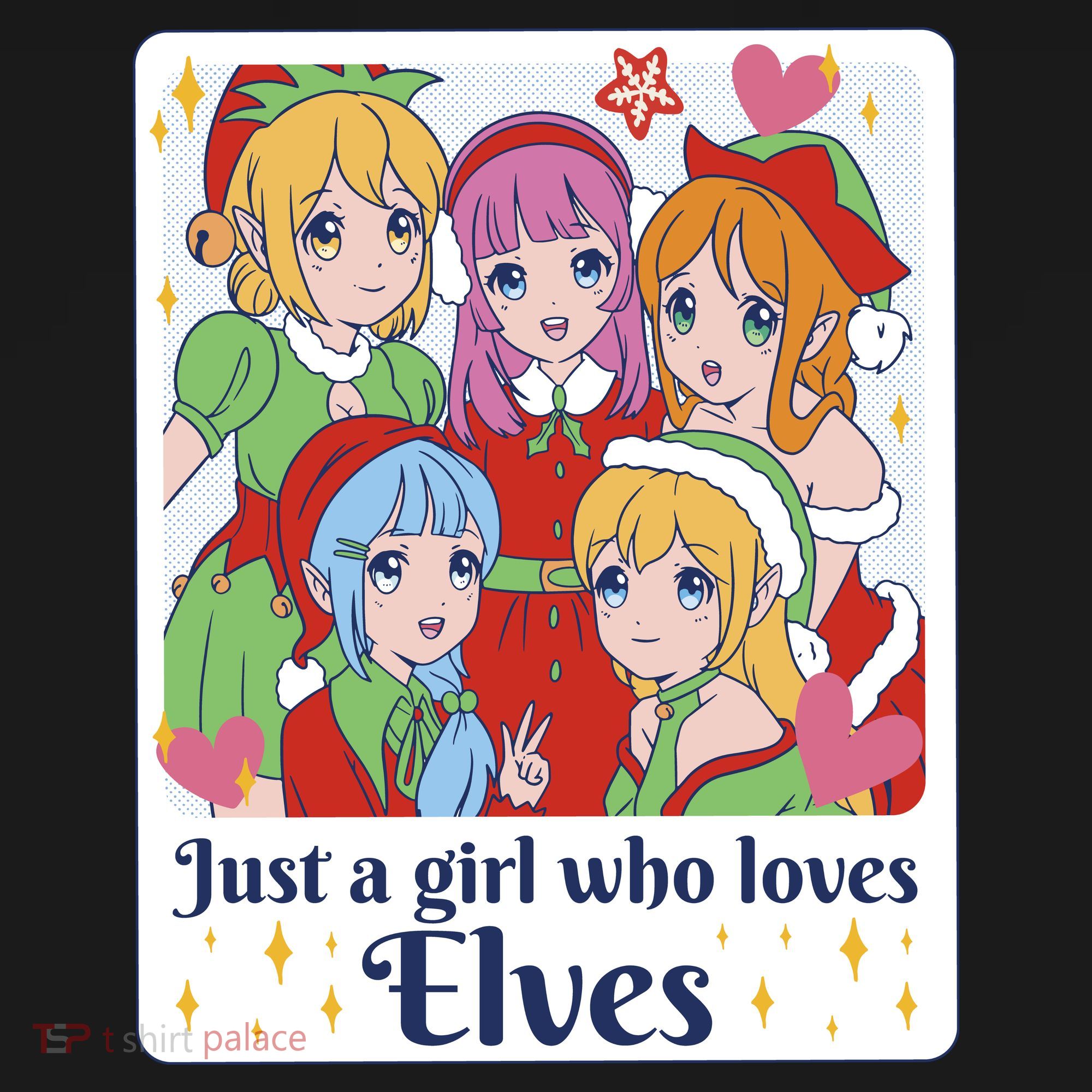 Just A Girl Who Loves Elves Anime Christmas Women's Hoodie
